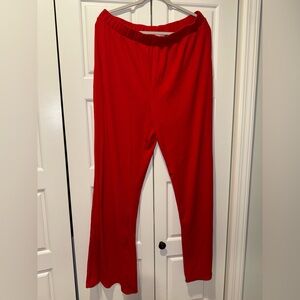 Discount Divas Red Ribbed Flare Lounge Pants 3XL